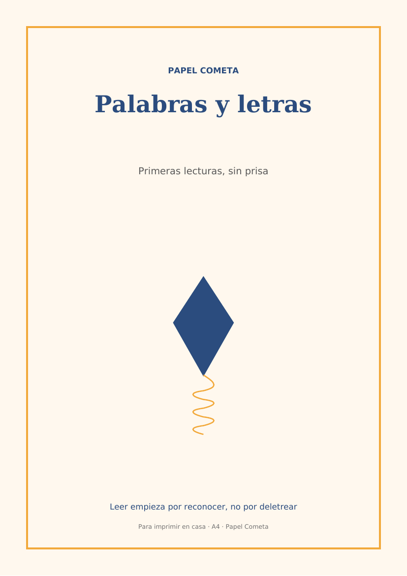 Portada de Palabras y letras